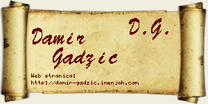 Damir Gadžić vizit kartica